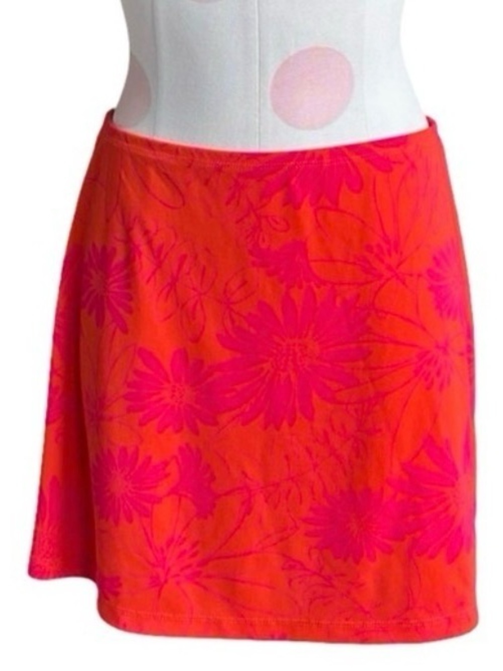 Y2K Express Orange and pink tropical skirt - med
